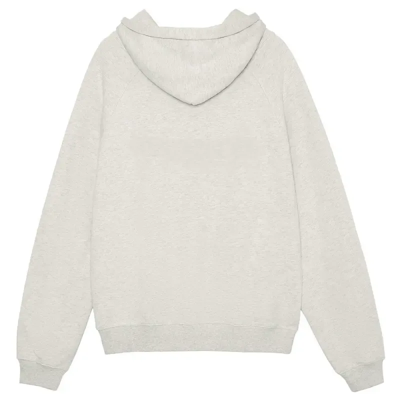 Men’s Light Grey Hoodie – Streetwear Casual Pullover Sweatshirt, Soft Long Sleeve Top