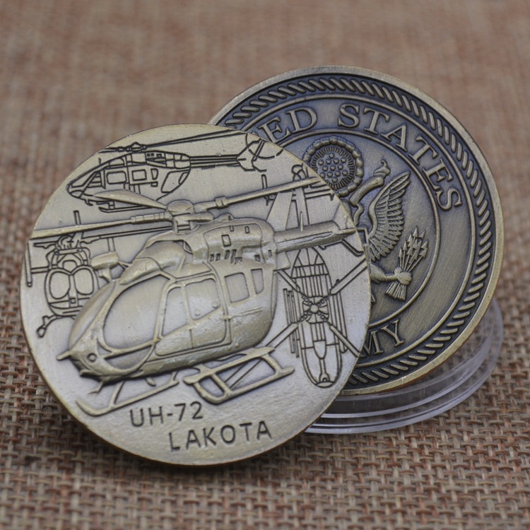 ✈️ UH-72 Lakota & Tank Military Challenge Coin