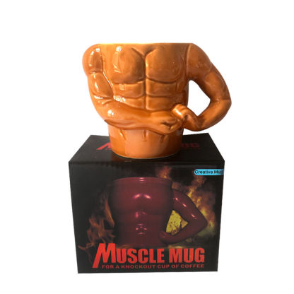 💪 Muscle Man Mug - Hilarious Novelty Coffee Cup for Gym Bros & Besties | Funny Gift for Men & Women (12oz Ceramic)