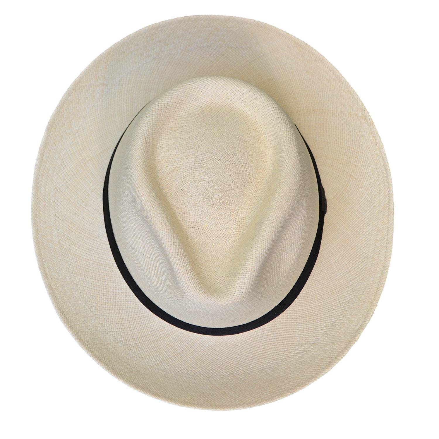 Advanced Teardrop Fedora Panama Hat-Natural Toquilla Straw-Handwoven in Ecuador