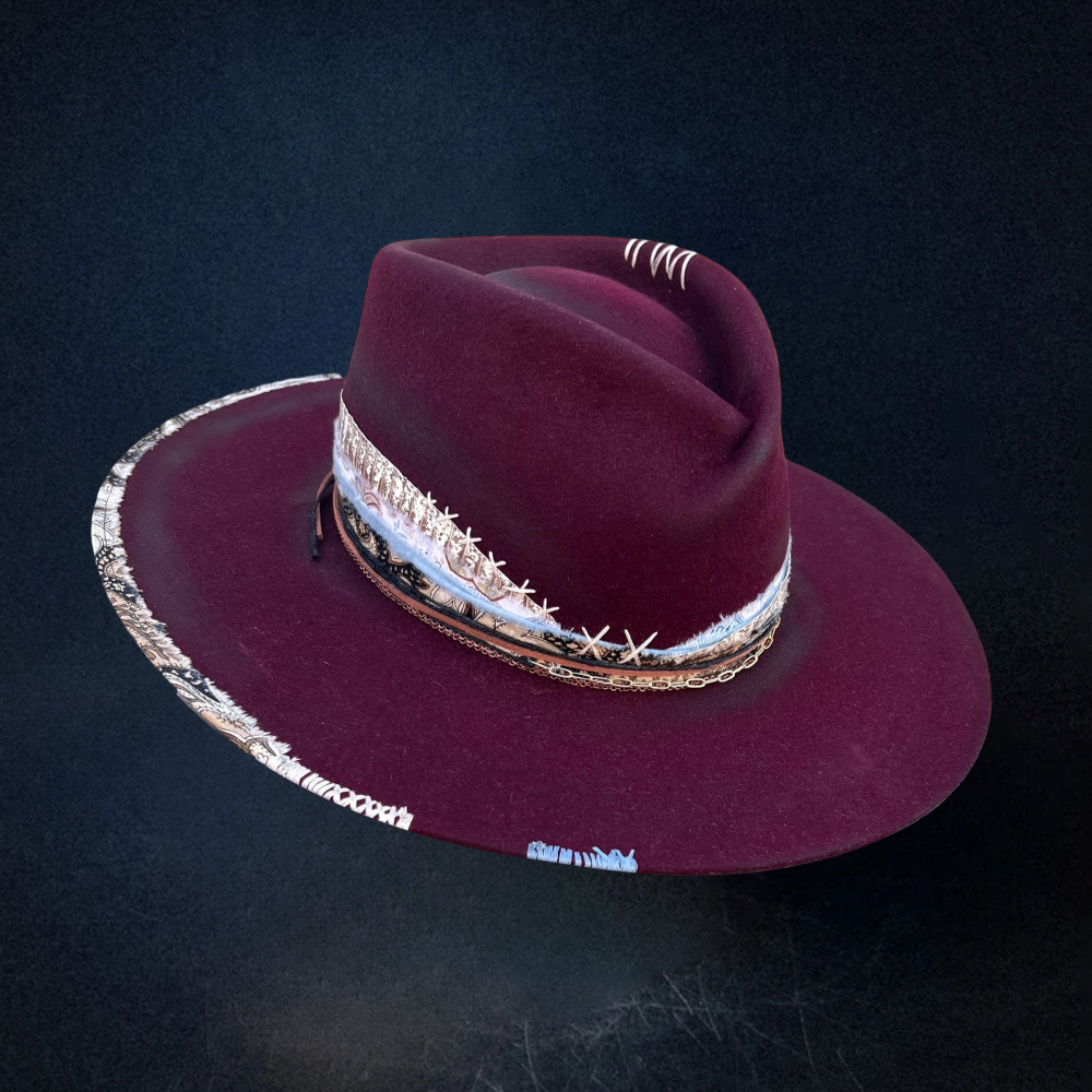 "Mulled Wine" Custom Fedora Hat