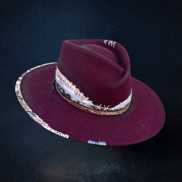 "Mulled Wine" Custom Fedora Hat