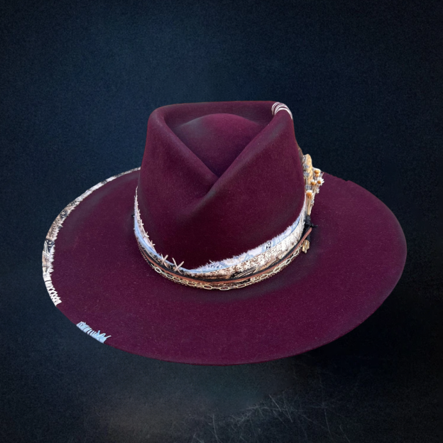 "Mulled Wine" Custom Fedora Hat