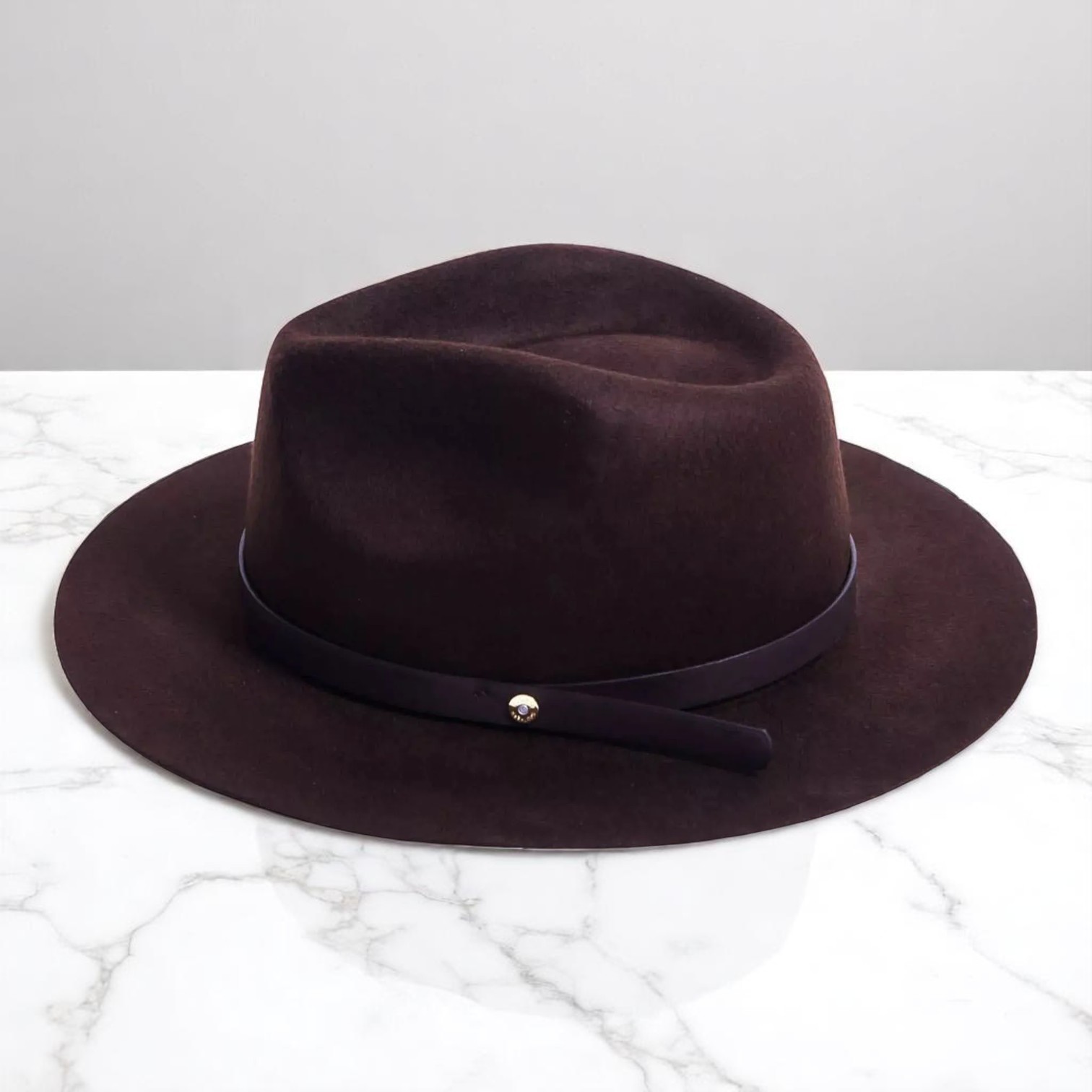 Griffin | Wool Felt Fedora – Brown