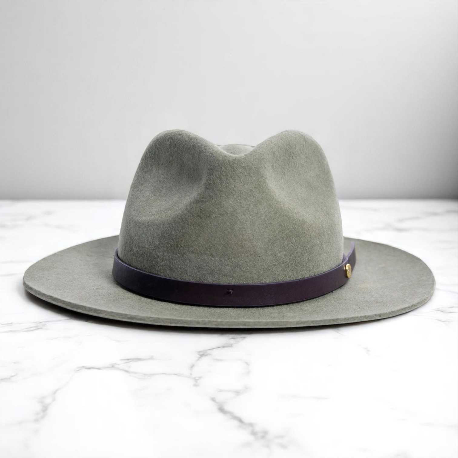 Griffin | Wool Felt Fedora – Olive Green
