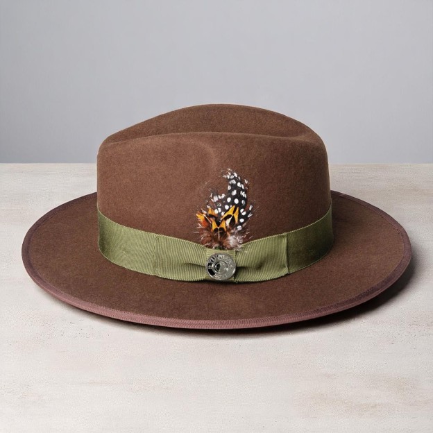 Ferguson | Wool Felt Fedora – Brown