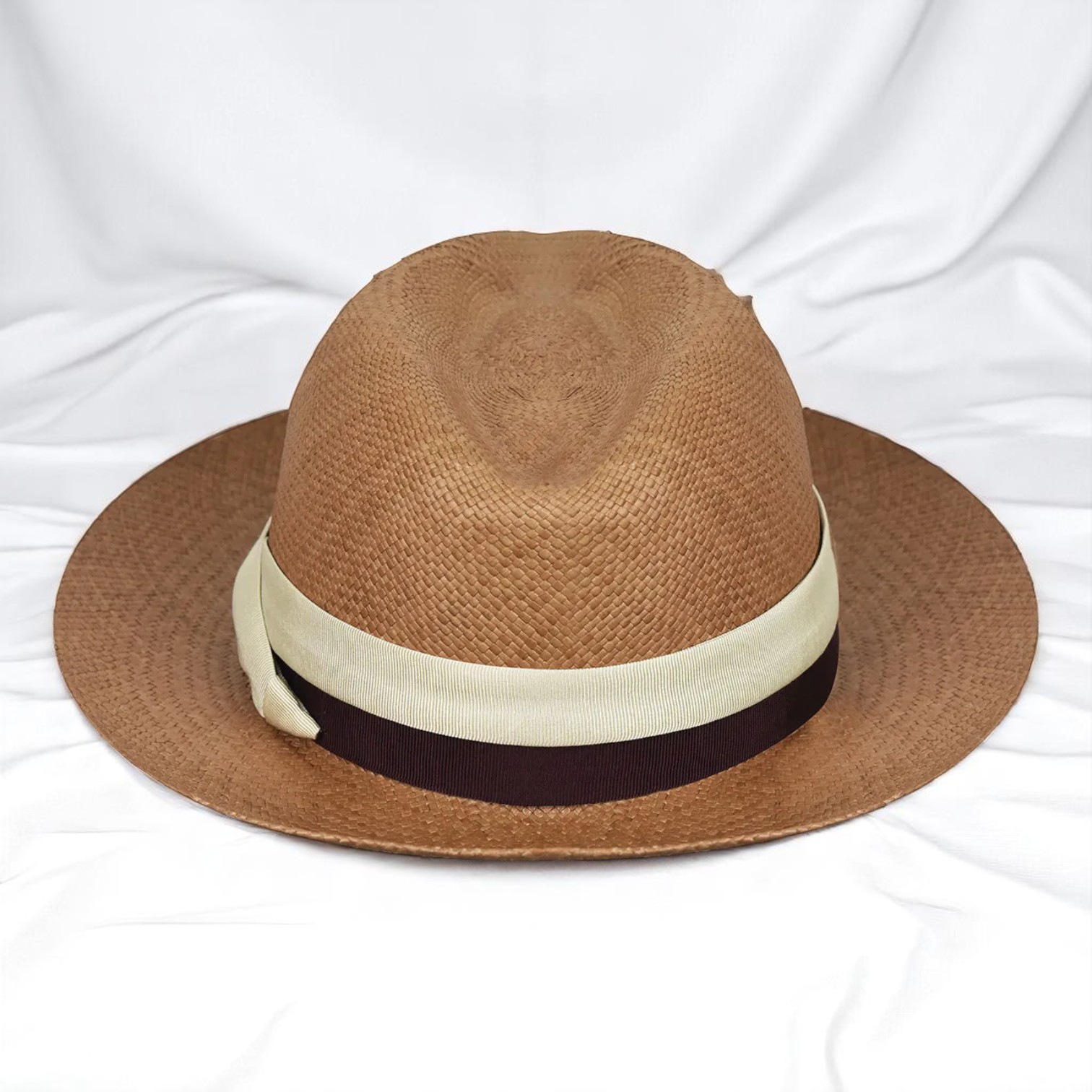 Two-color hatband | Handmade Panama Hat