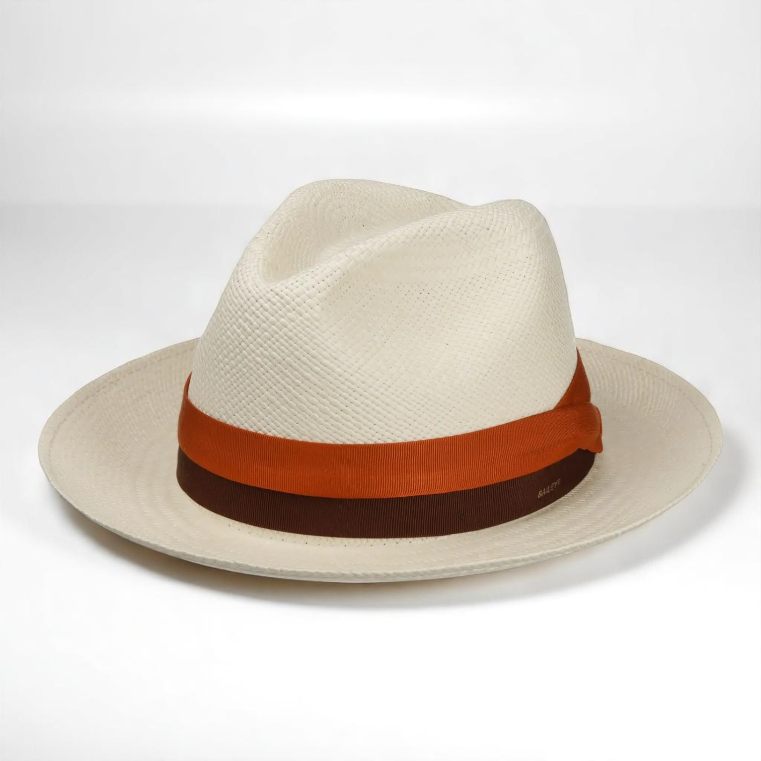 Two-color hatband | Handmade Panama Hat - Natural/Red/Wine