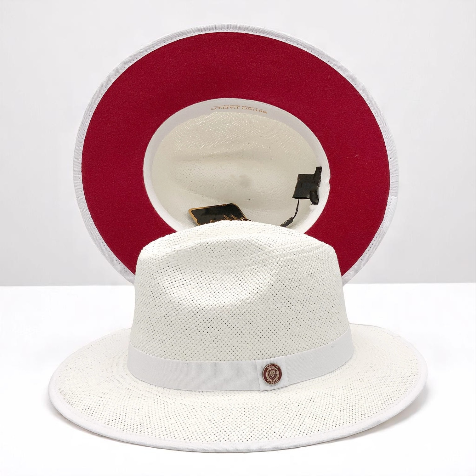 Color Bottom Wide Brim | Straw Fedora Hat