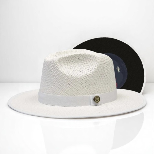 Color Bottom Wide Brim | Straw Fedora Hat