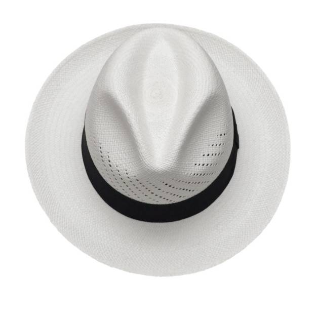 Advanced Original Panama Hat-White Straw | Black Band-Handwoven in Ecuador
