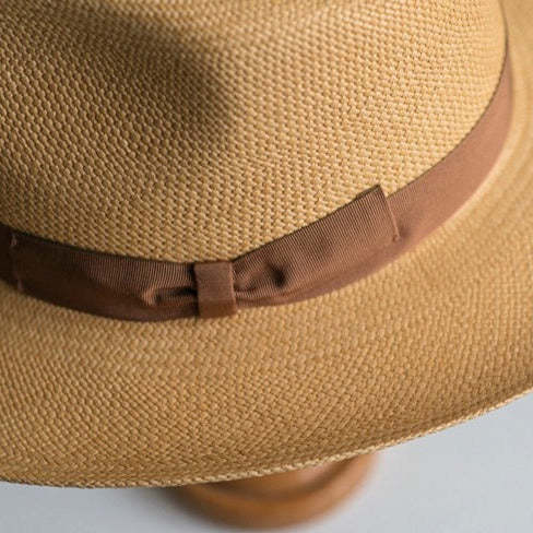 Panama Tabacco Western Fedora Buttero Grosgrain