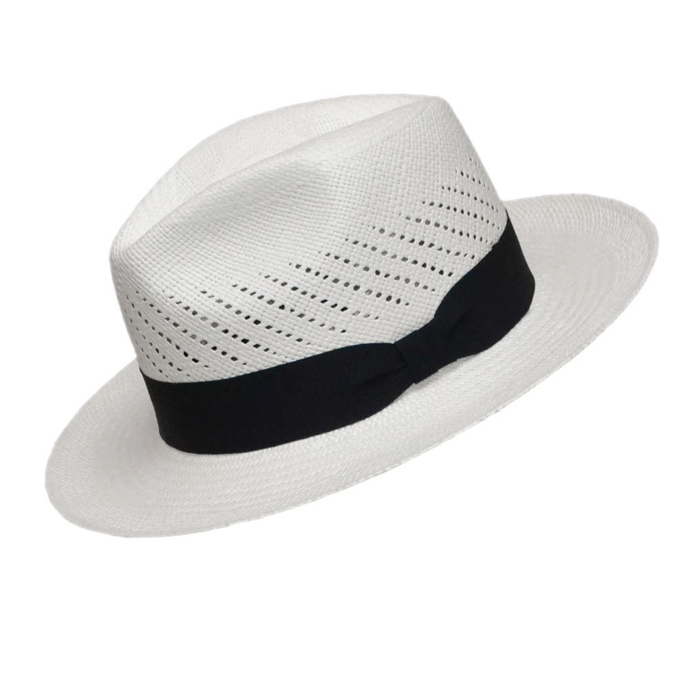 Advanced Original Panama Hat-White Straw | Black Band-Handwoven in Ecuador
