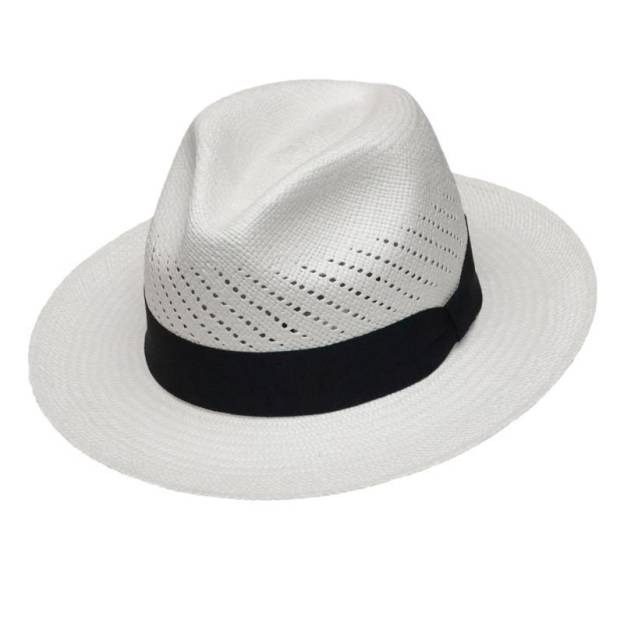 Advanced Original Panama Hat-White Straw | Black Band-Handwoven in Ecuador