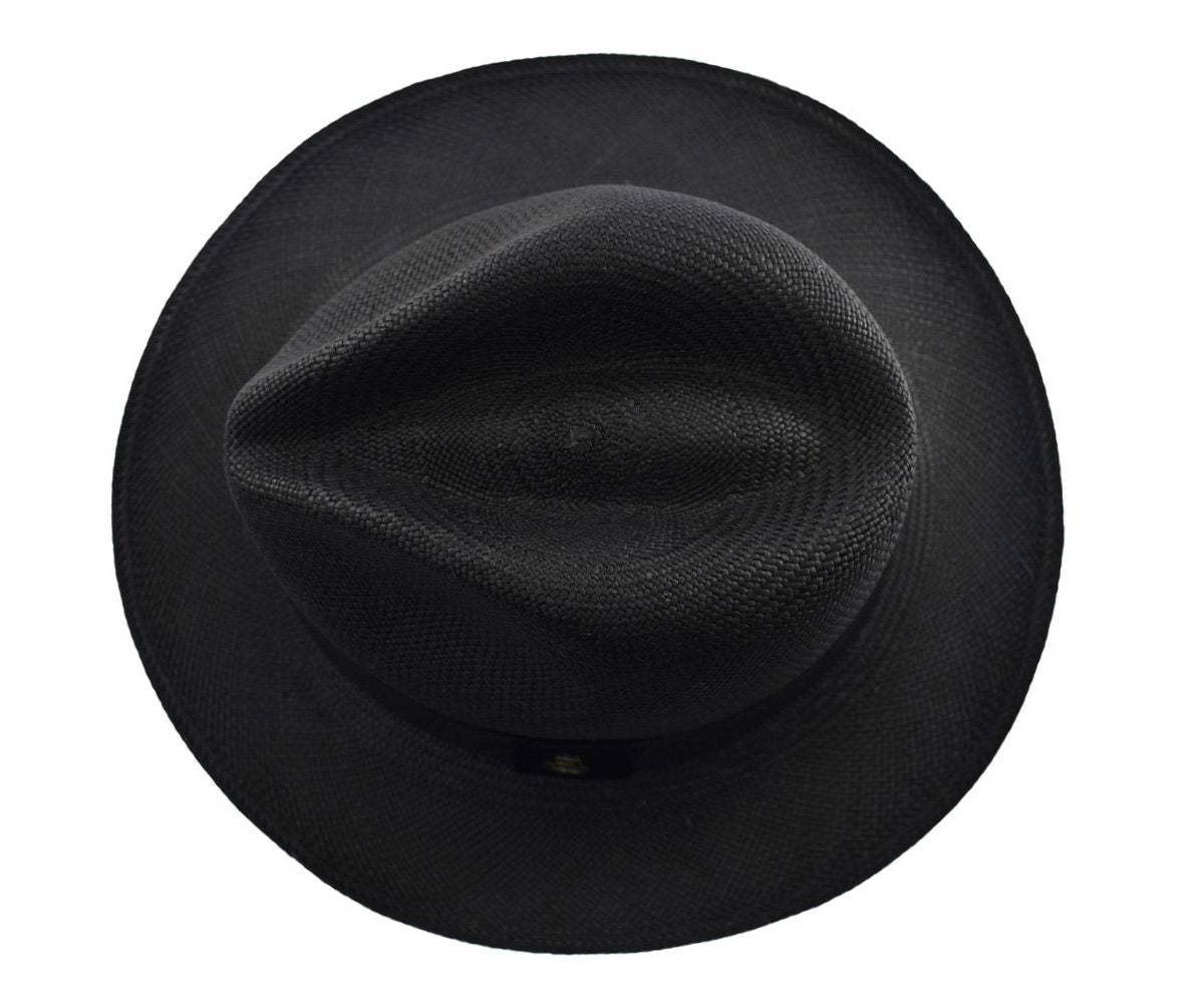 Advanced Original Panama Hat-Black Toquilla Straw-Handwoven in Ecuador