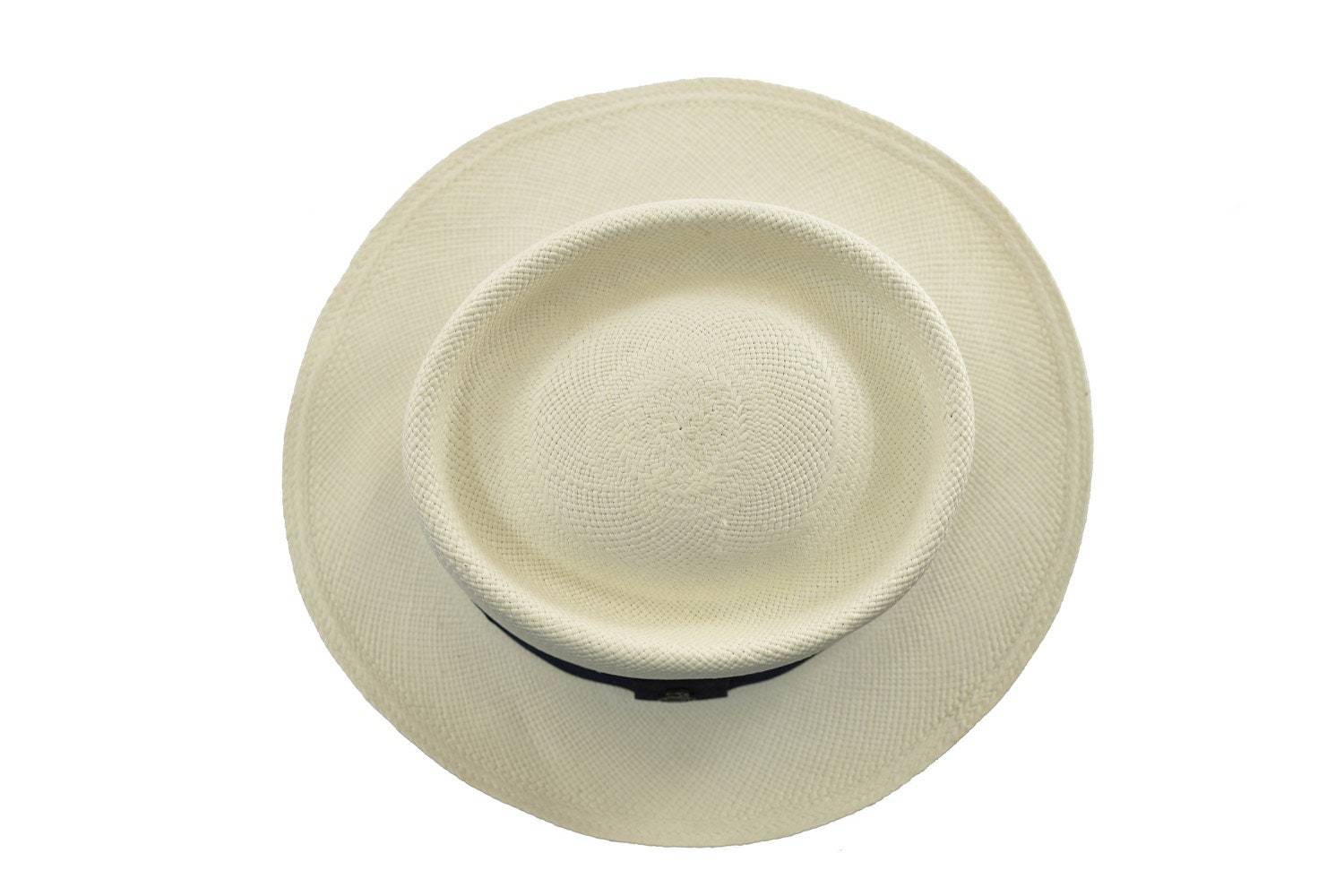 Advanced Original Panama Hat-White Oval Crown-Handwoven in Ecuador
