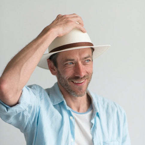 Panama Western Fedora Buttero Leather Band