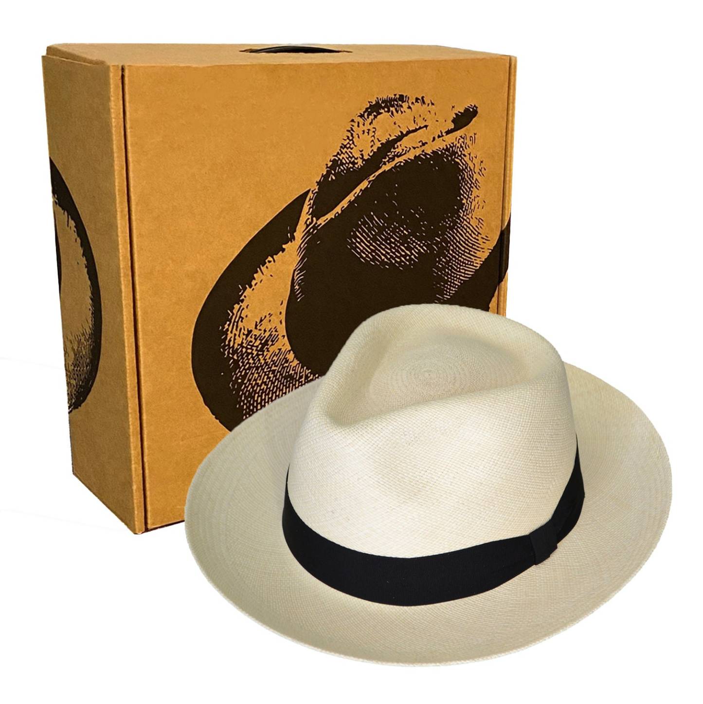 Advanced Teardrop Fedora Panama Hat-Natural Toquilla Straw-Handwoven i