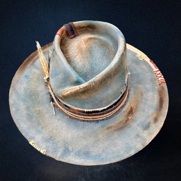 "Teal Tempered" Custom Fedora Hat