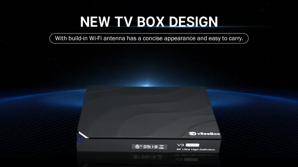 New TV Box design&nbsp;with build-in Wi-Fi antenna has a concise appearance and easy to carry