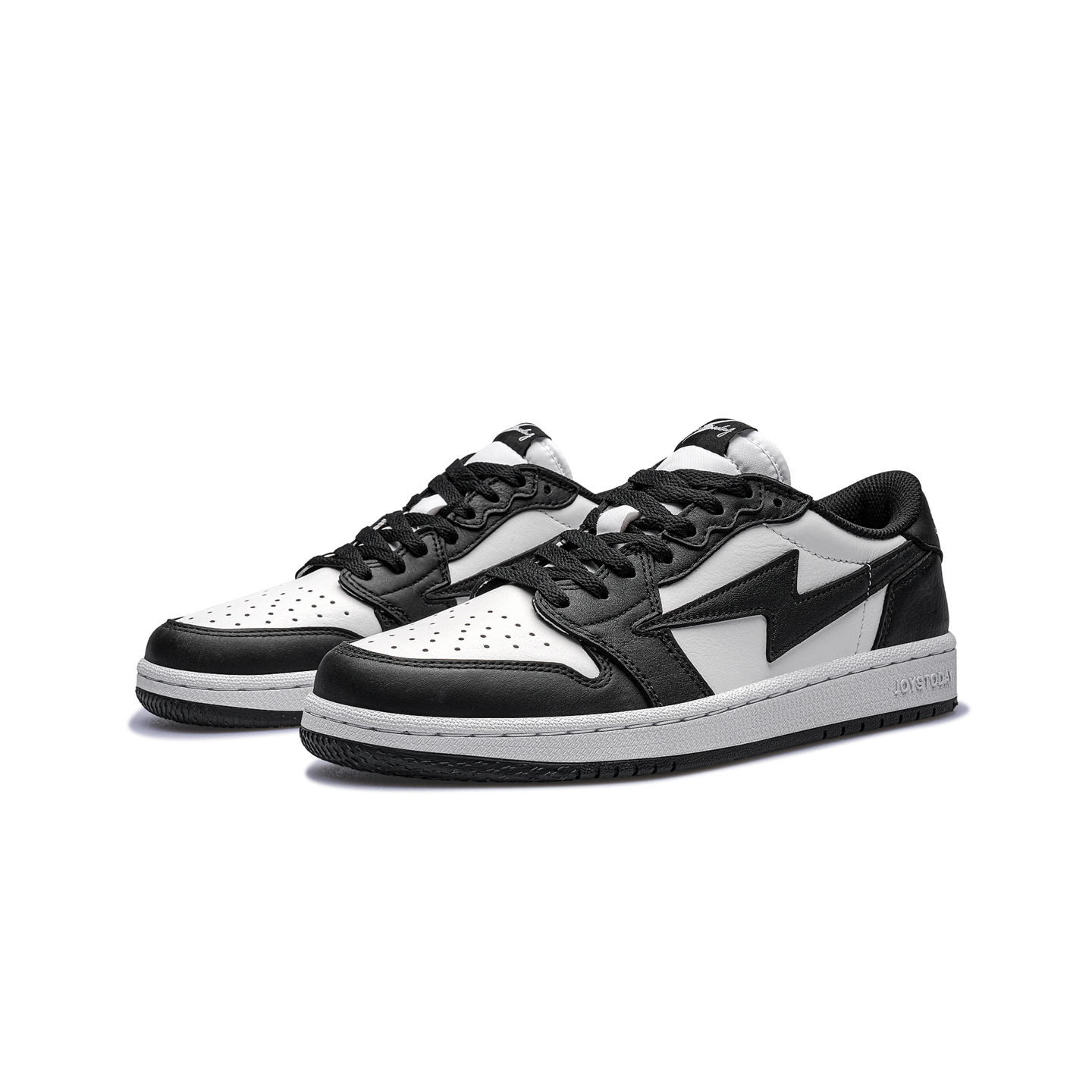 AIR JOYSTODAY AJ1 Panda Low Top Premium Leather Sneakers Men