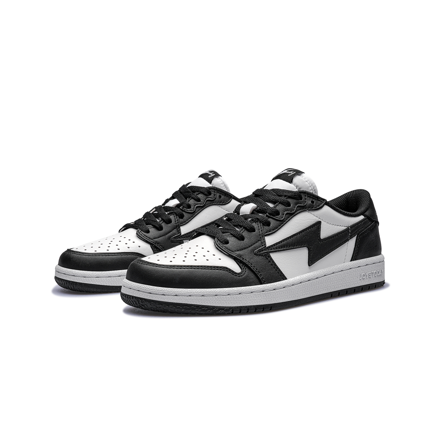 AIR JOYSTODAY AJ1 Panda Low Top Premium Leather Sneakers Men