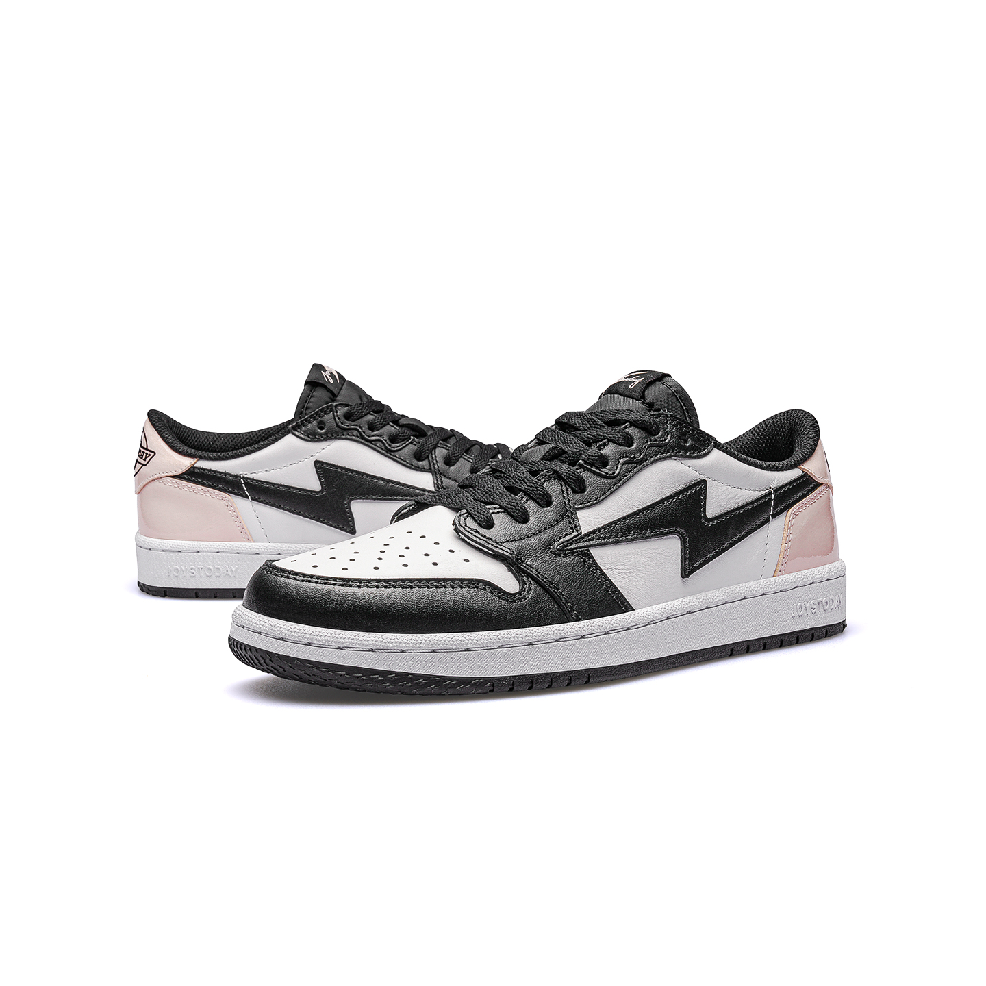 AIR JOYSTODAY Pink Black Lightning AJ1 Style Sneakers Low Top  Men