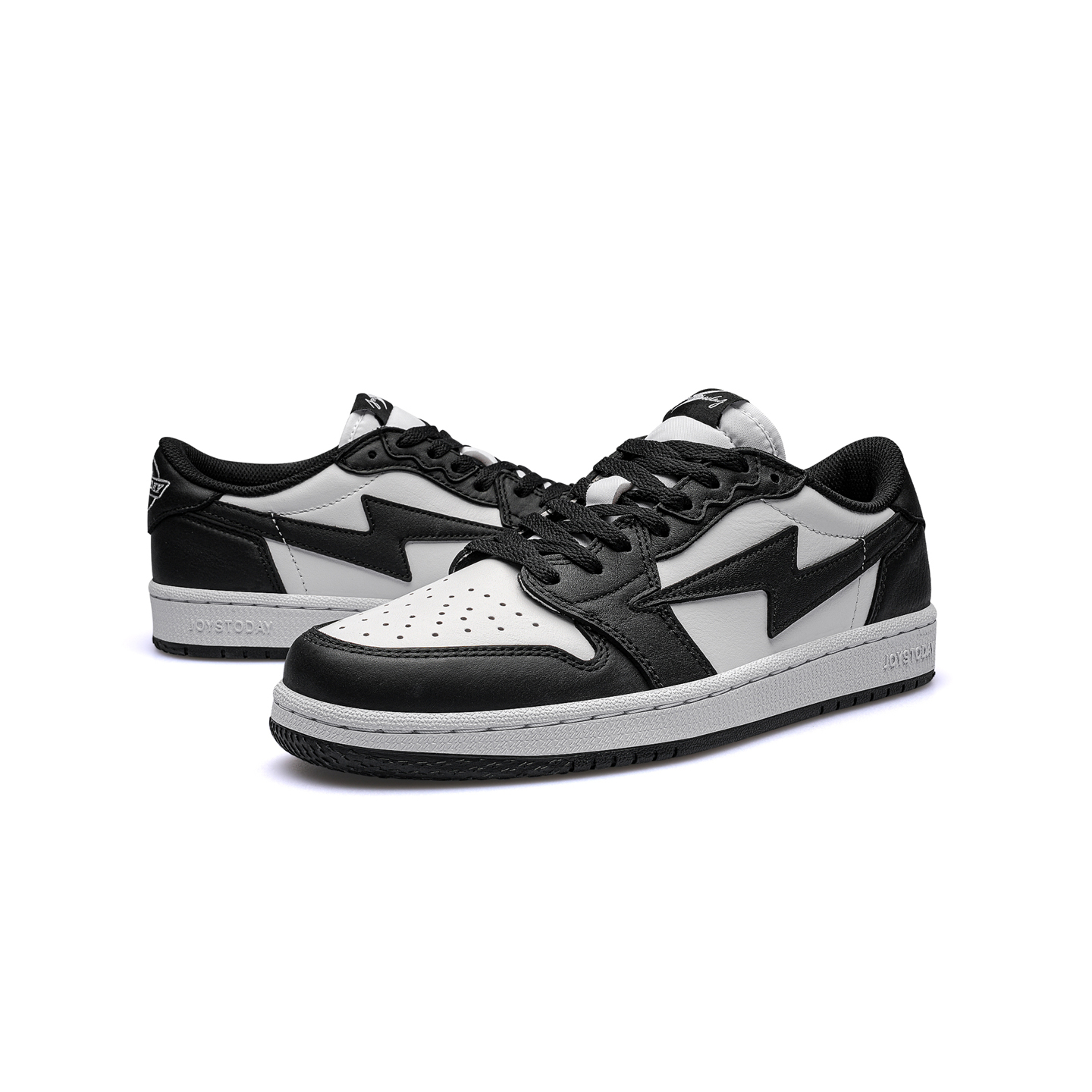 AIR JOYSTODAY AJ1 Panda Low Top Premium Leather Sneakers Men