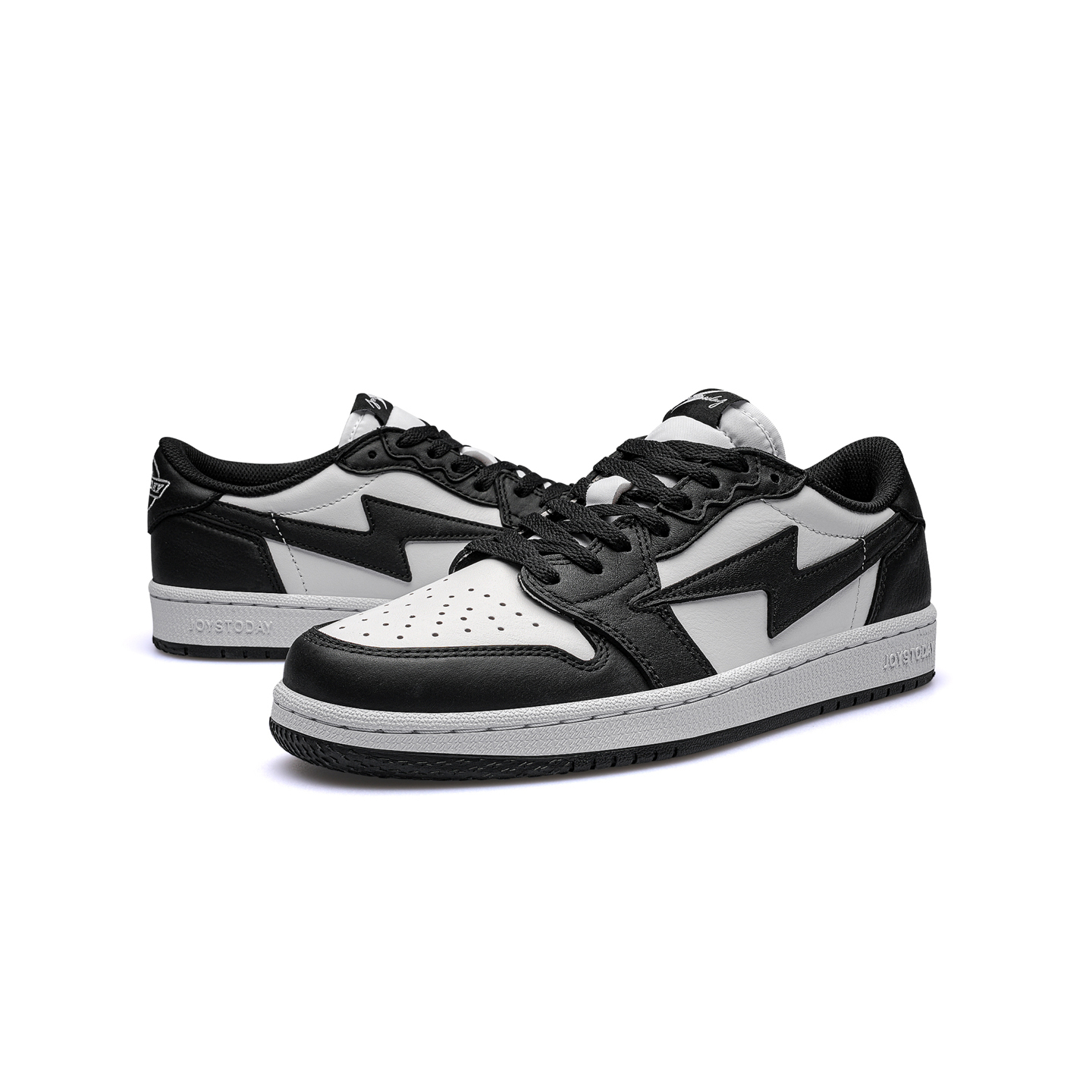 AIR JOYSTODAY AJ1 Panda Low Top Premium Leather Sneakers Men