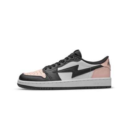 AIR JOYSTODAY Lightning AJ1 Coral Pink Low Top Sneakers Men