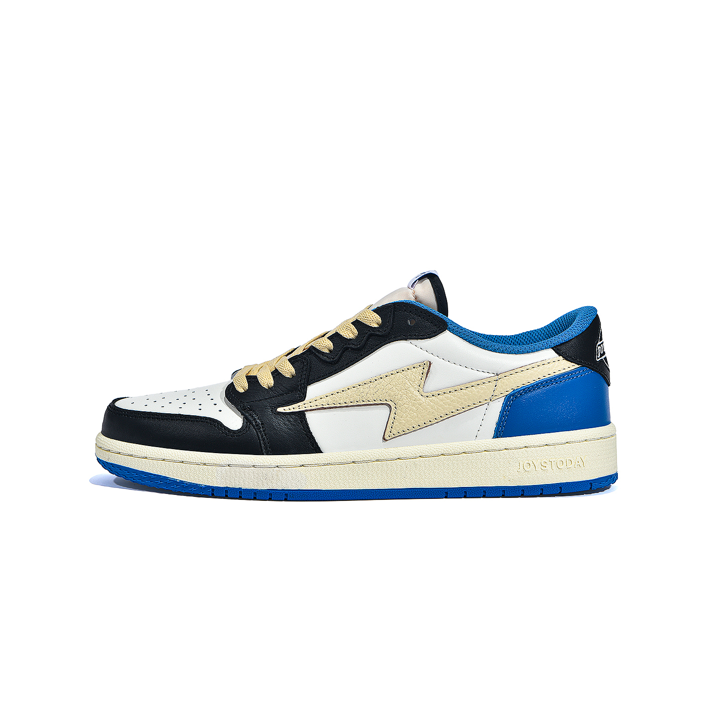 AIR JOYSTODAY Retro Low Top White/Black/Blue/Beige Smooth Leather Sneakers Women