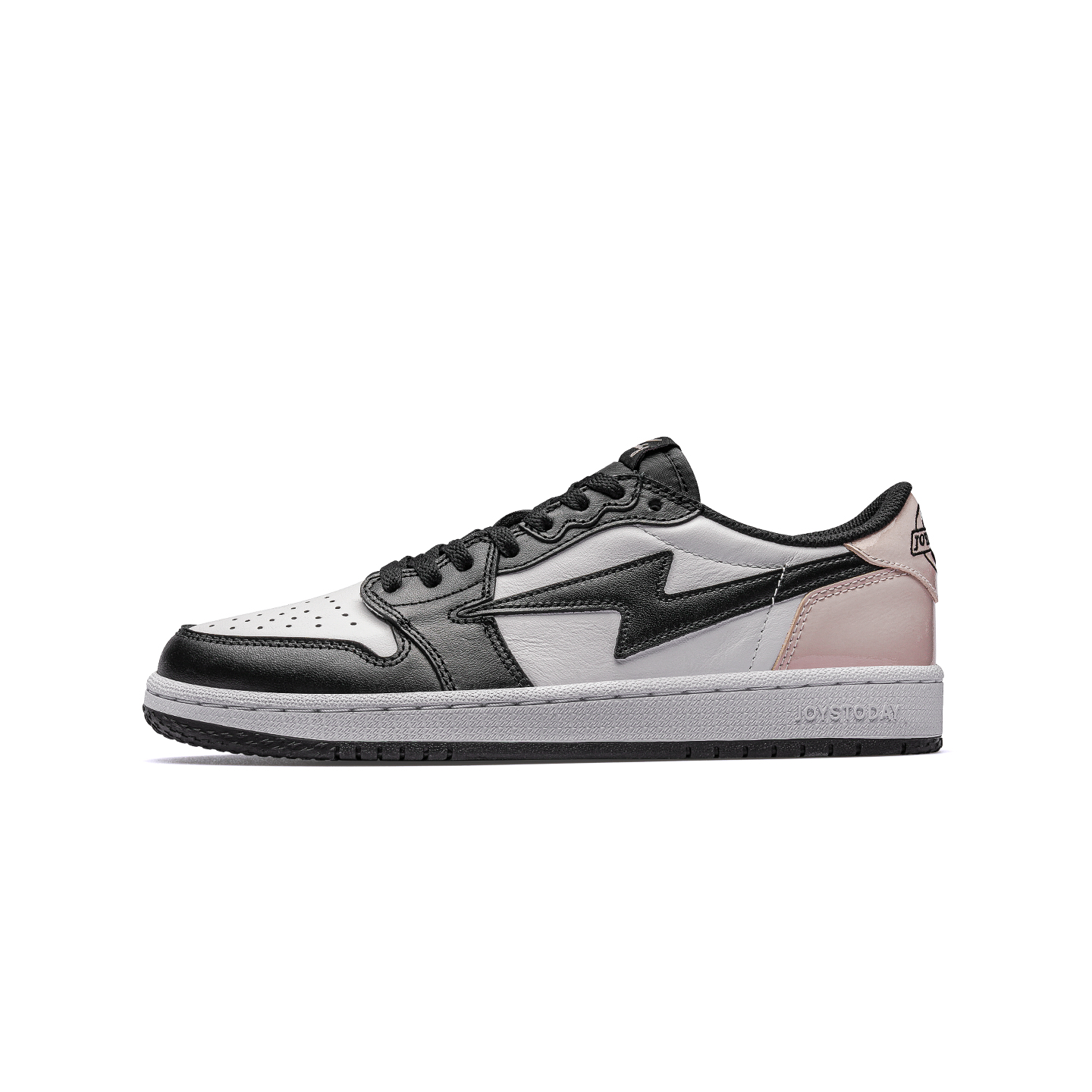 AIR JOYSTODAY Pink Black Lightning AJ1 Style Sneakers Low Top  Men