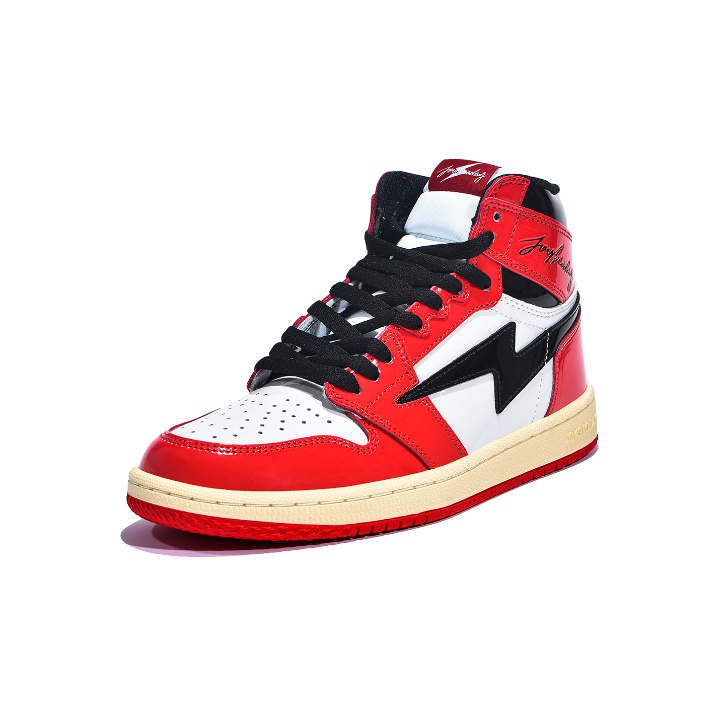 Air JOYSTODAY 1 Retro High Top Red/White/Black Sneakers Patent Leather Men