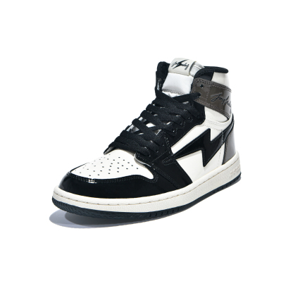 AIR JOYSTODAY Retro High White/Black/Brown Sneakers Patent Leather Women