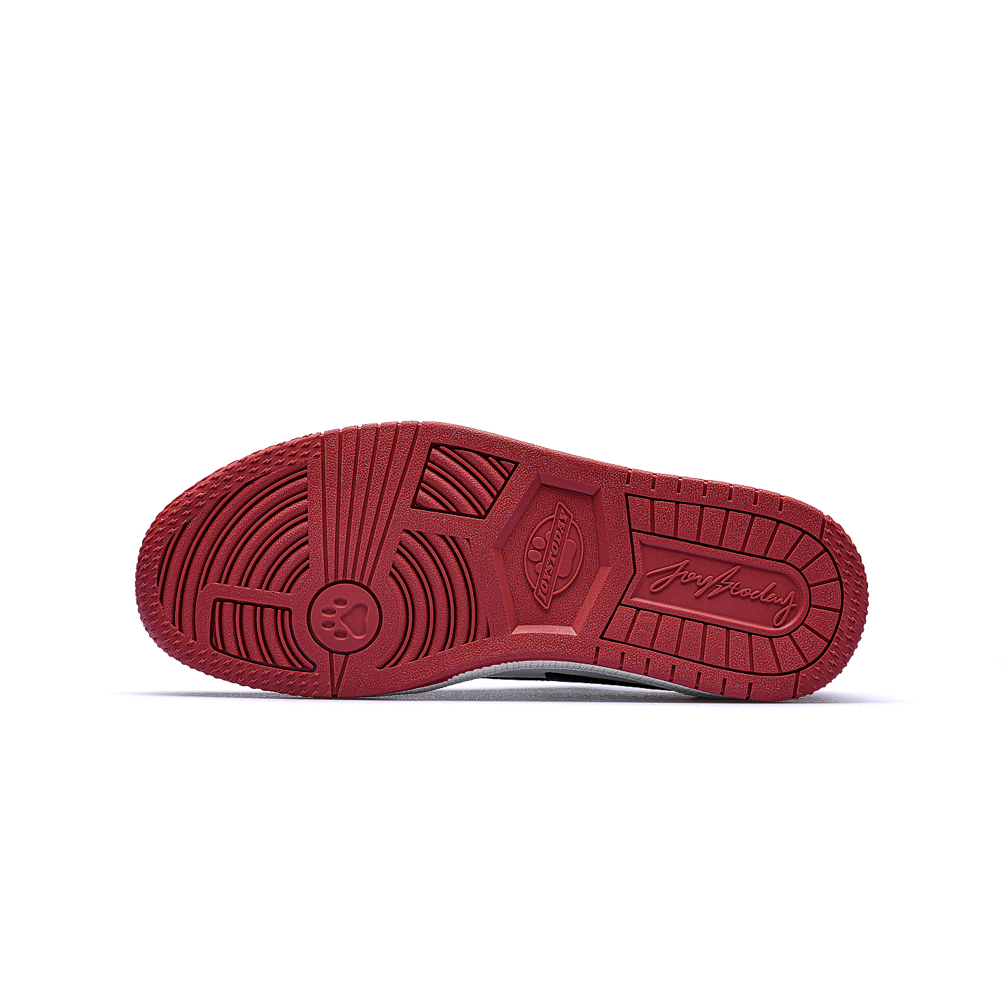 AIR JOYSTODAY AJ1 Black  Red Toe Low Top Casual Sneakers Men