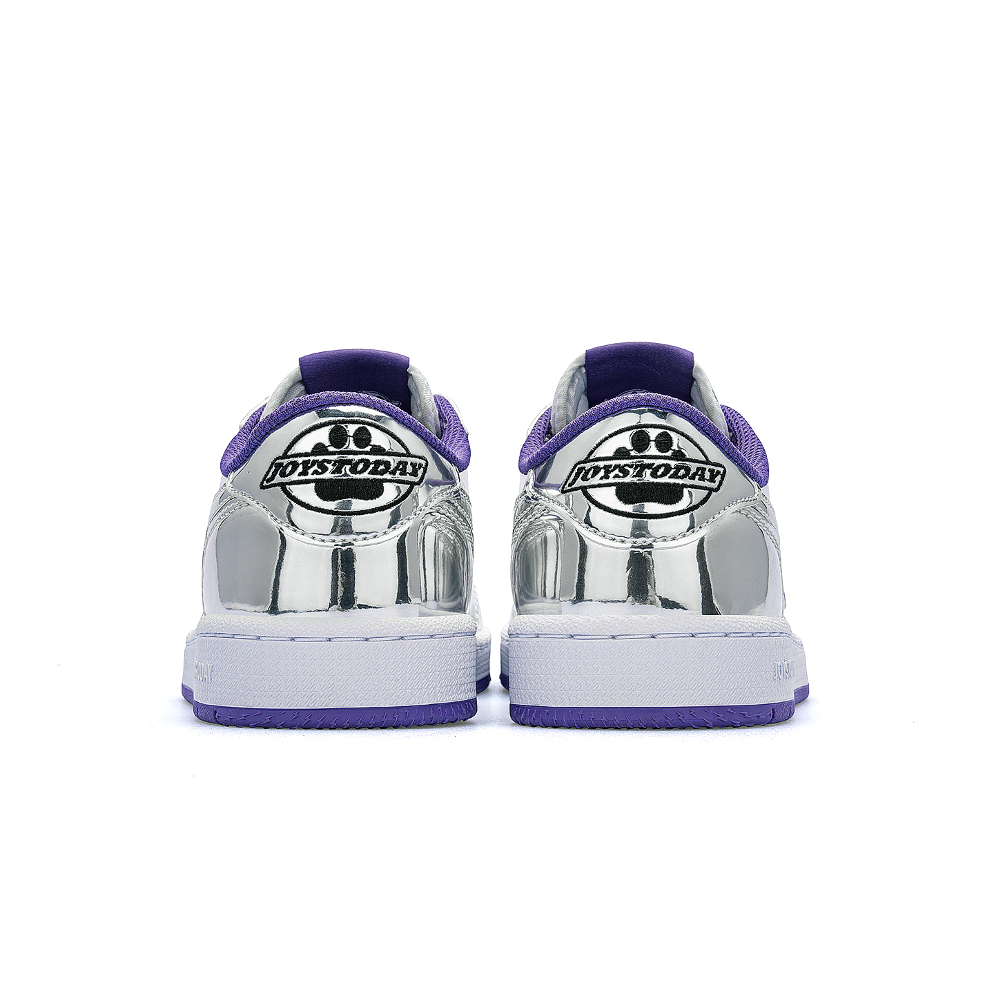 AIR JOYSTODAY Lightning AJ1 Liquid Silver Low Top Sneakers Women