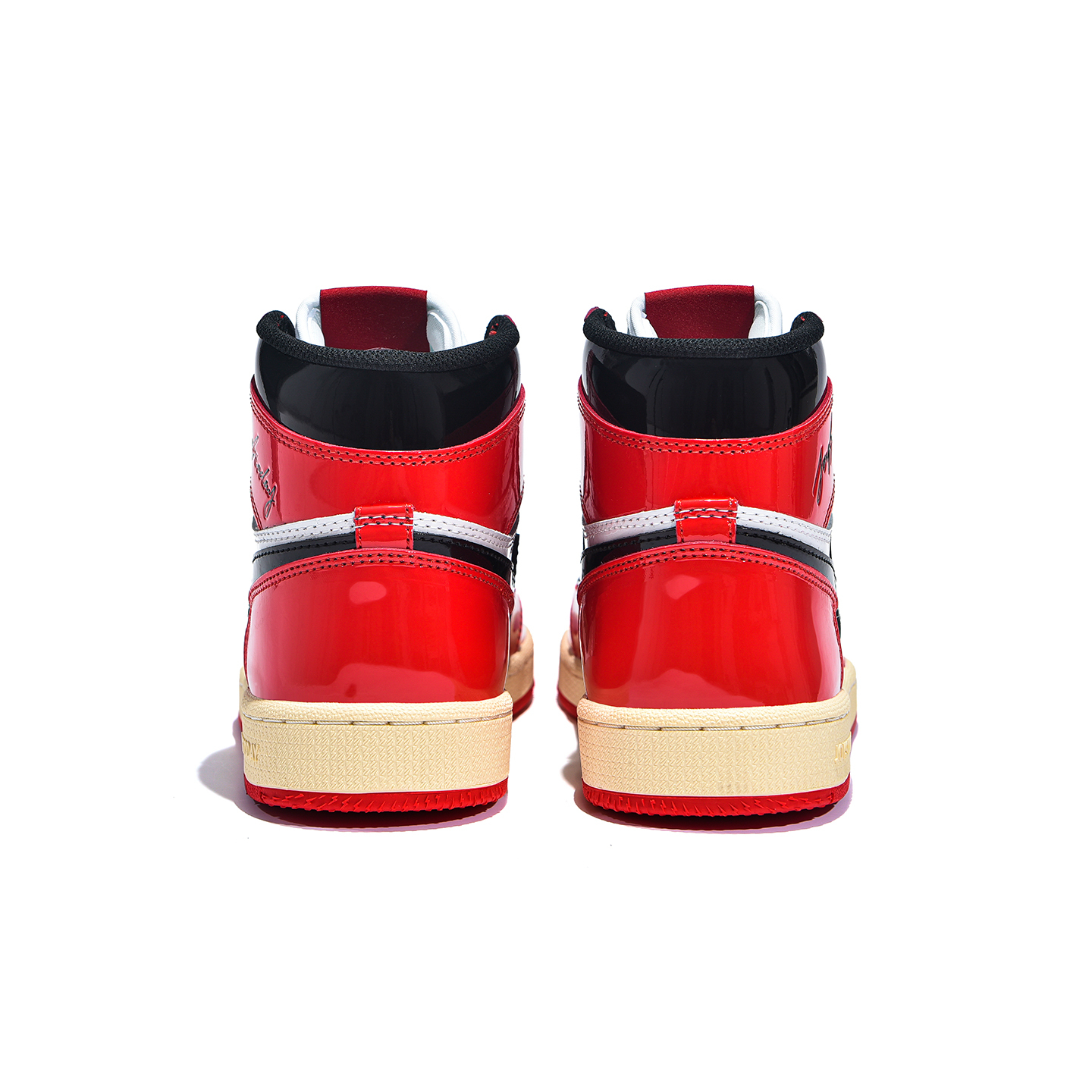 Air JOYSTODAY 1 Retro High Top Red/White/Black Sneakers Patent Leather Men