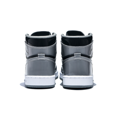 AIR JOYSTODAY Retro Sport High Top Black Grey Sneakers Patent Leather Men