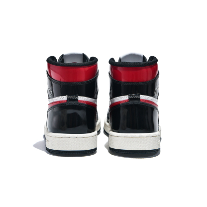 AIR JOYSTODAY Retro High Top Red/White/Black Sneakers Patent Leather Women