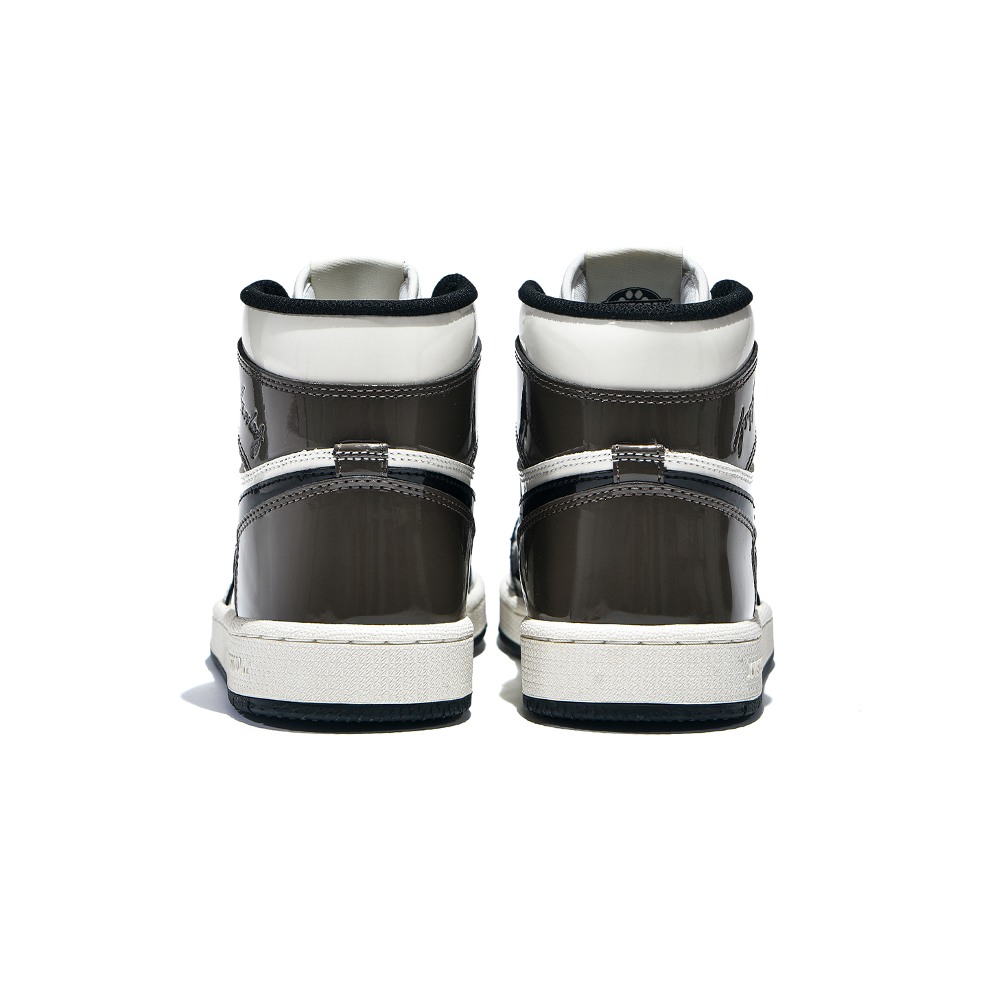 AIR JOYSTODAY Retro High White/Black/Brown Sneakers Patent Leather Women