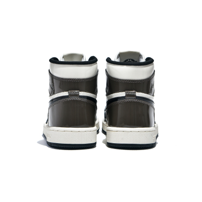 AIR JOYSTODAY Retro High White/Black/Brown Sneakers Patent Leather Women