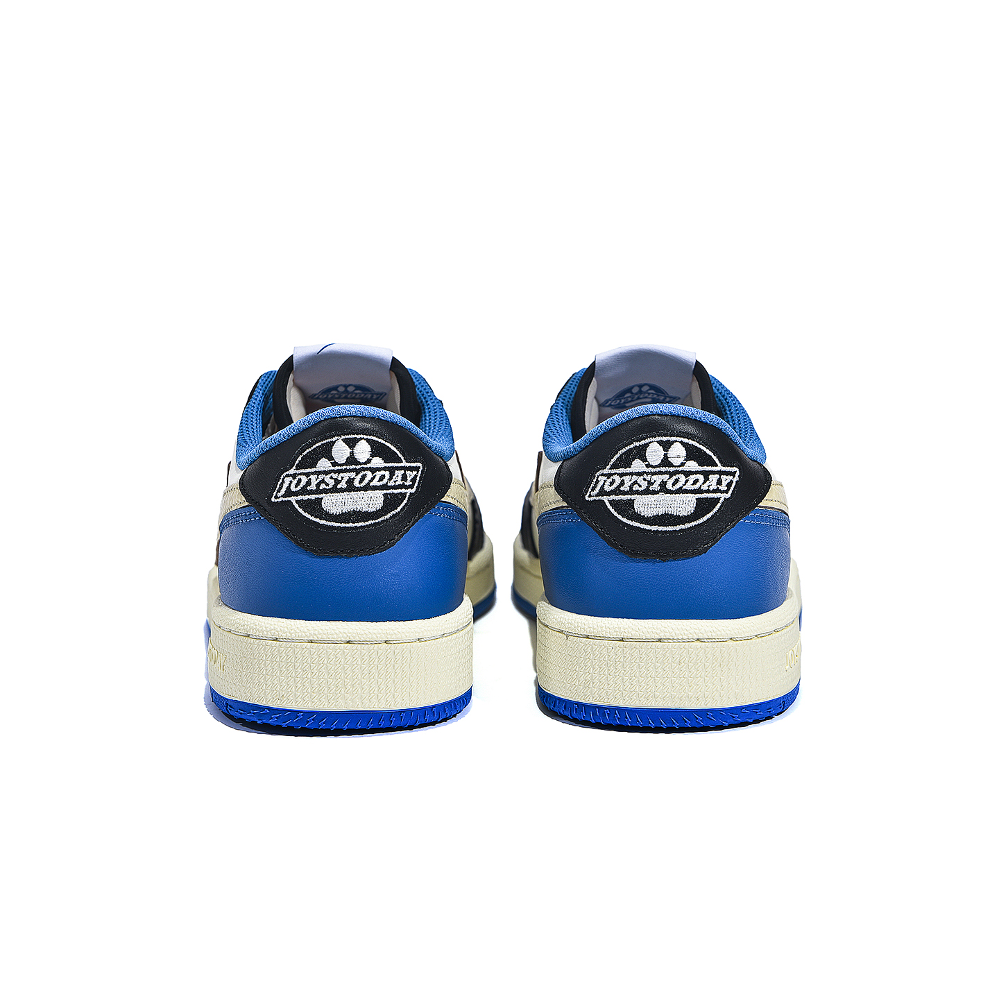 AIR JOYSTODAY Retro Low Top White/Black/Blue/Beige Smooth Leather Sneakers Women