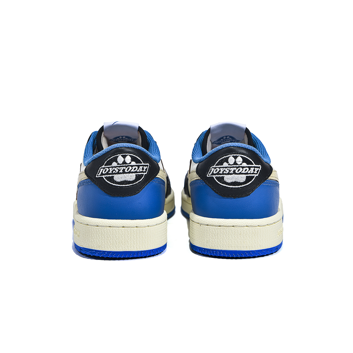 AIR JOYSTODAY Retro Low Top White/Black/Blue/Beige Smooth Leather Sneakers Women