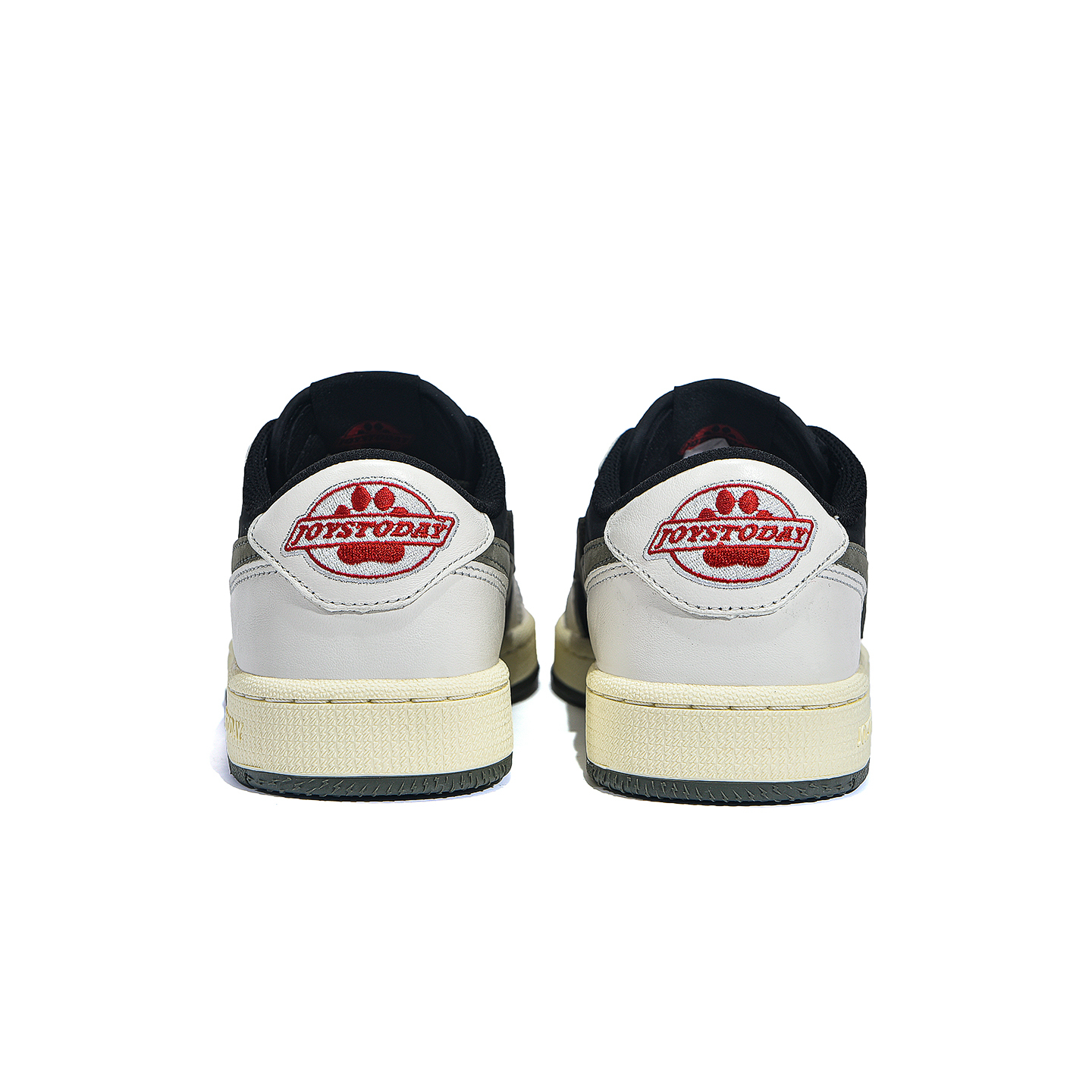 AIR JOYSTODAY Retro Low Top Off White/Olive Green/Black Smooth Leather Sneakers Women