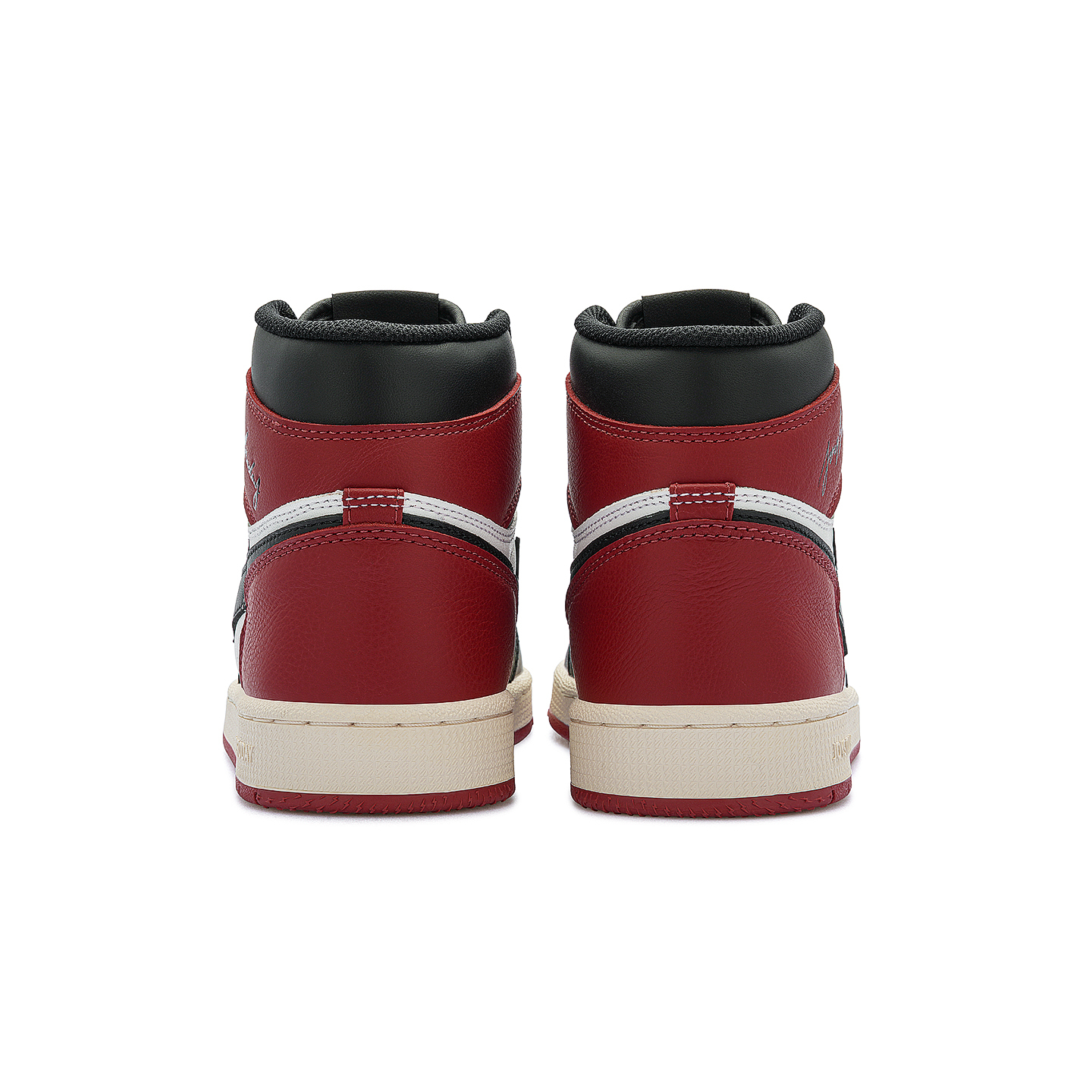 AIR JOYSTODAY Lightning AJ1 Black Red Toe High Top Sneakers Men