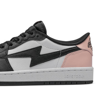 AIR JOYSTODAY Lightning AJ1 Coral Pink Low Top Sneakers Men