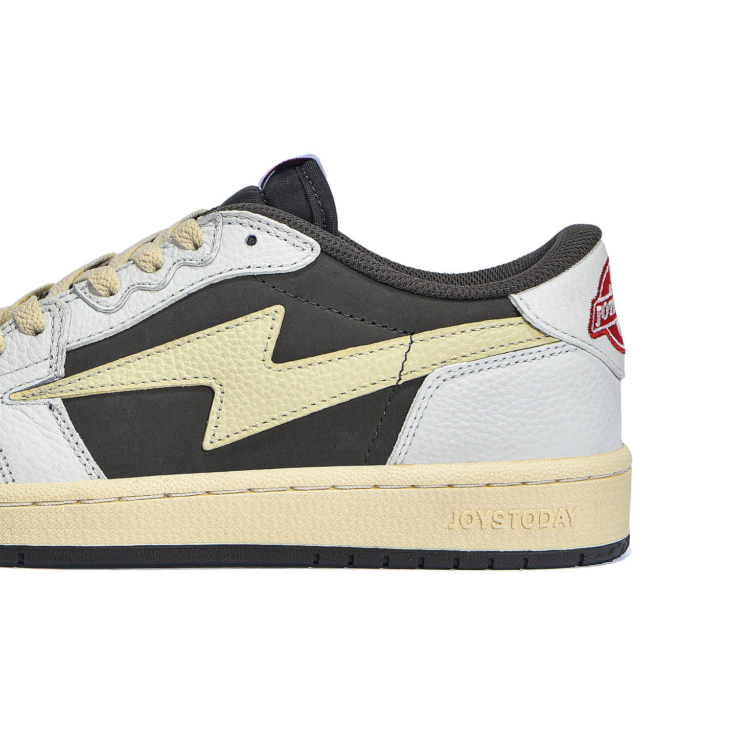 AIR JOYSTODAY Retro Low Top White/Beige/Brown Smooth Leather Sneakers Women