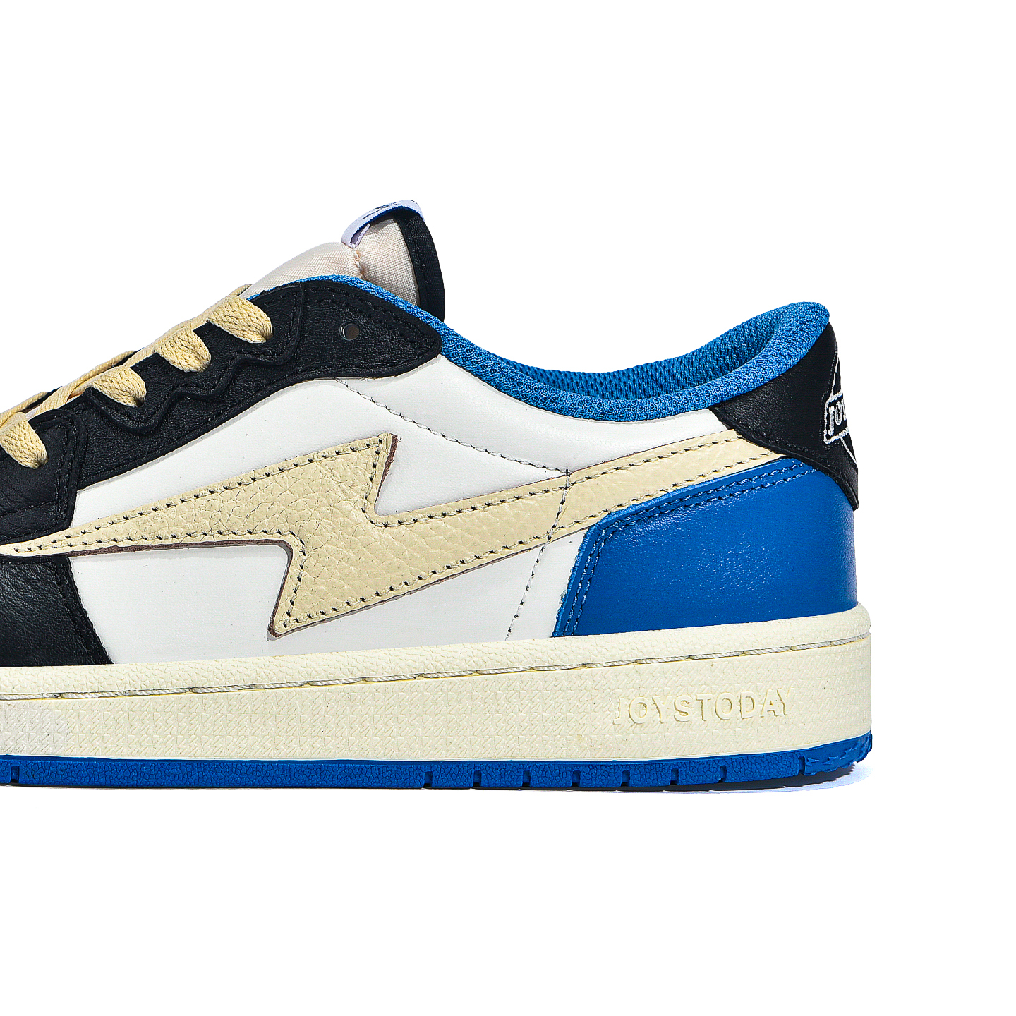 AIR JOYSTODAY Retro Low Top White/Black/Blue/Beige Smooth Leather Sneakers Women