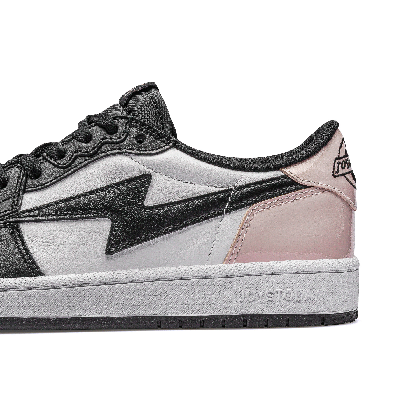 AIR JOYSTODAY Pink Black Lightning AJ1 Style Sneakers Low Top  Men