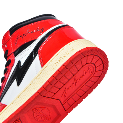 Air JOYSTODAY 1 Retro High Top Red/White/Black Sneakers Patent Leather Men